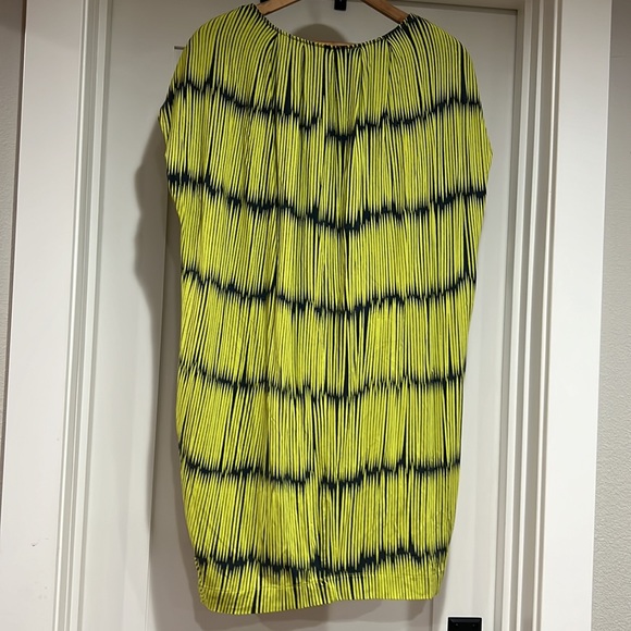 Marimekko Monena Chartreuse/ Navy Dress by Reeta Ek - Picture 5 of 7